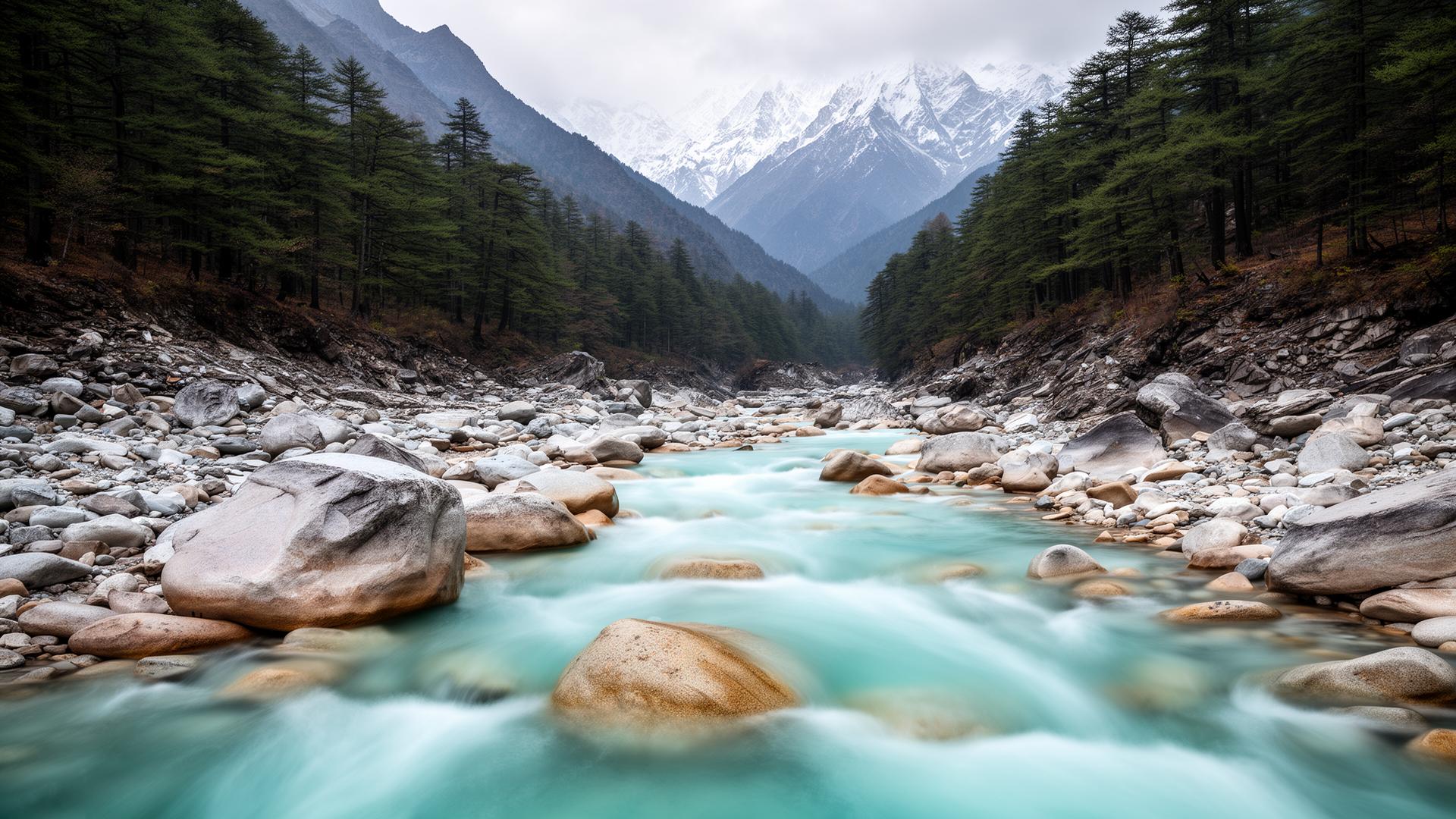 Himalayan glacial river